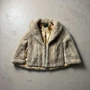 Vintage 70s Tissavel French Faux Fur Stole